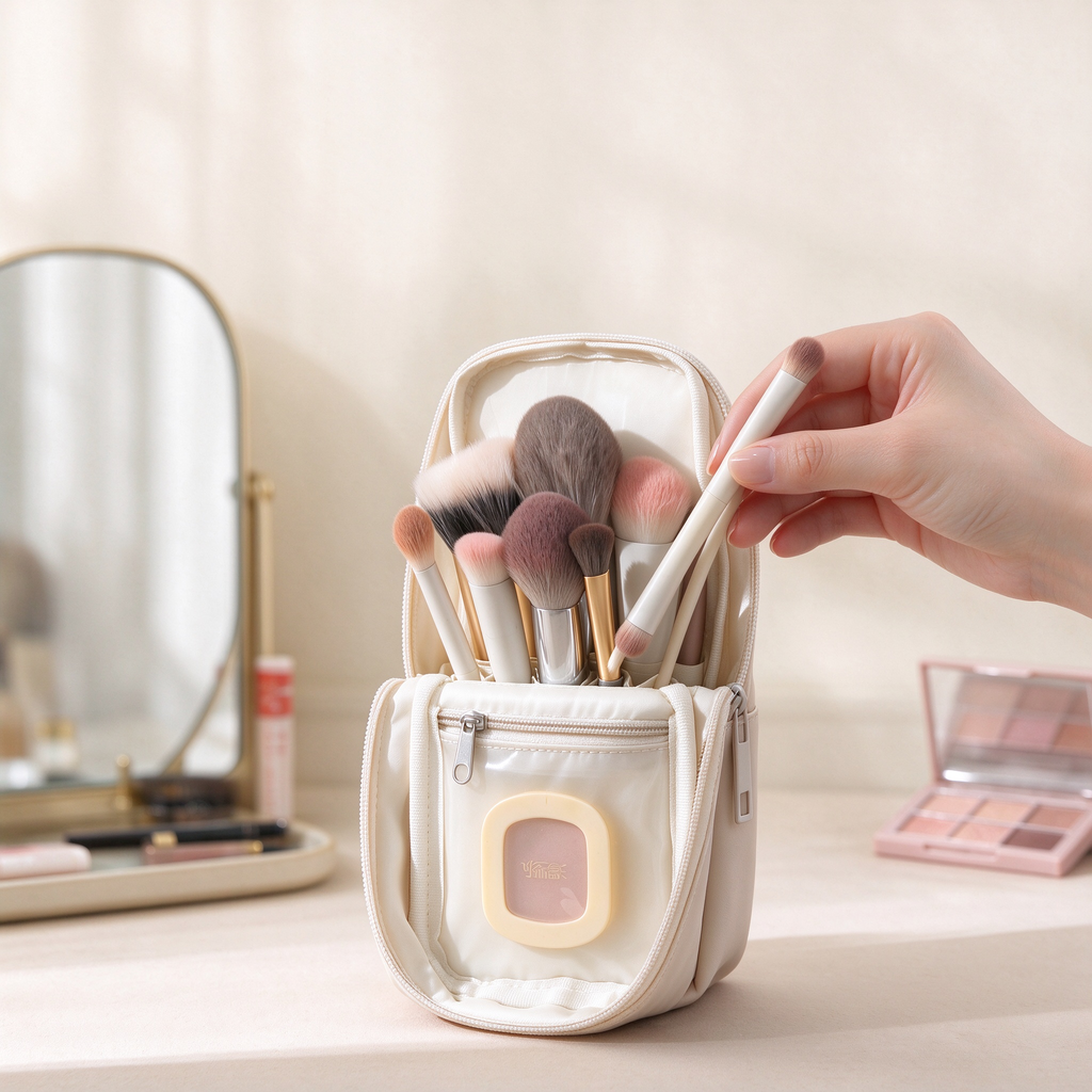 Stand-Up Makeup Brush Holder