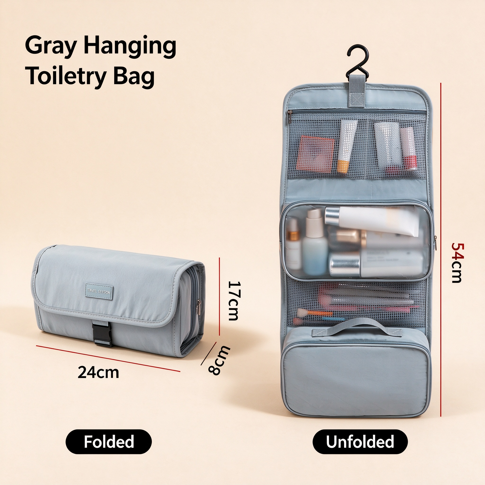 Tri-Fold Hanging Toiletry Bag Secondary image