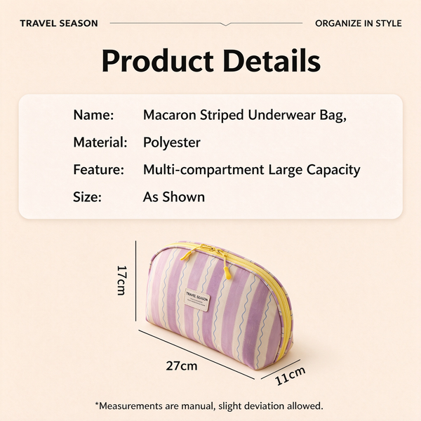 Striped Print Underwear Bag