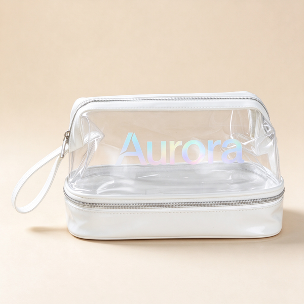 Laser Holographic Two-Layer Toiletry Bag