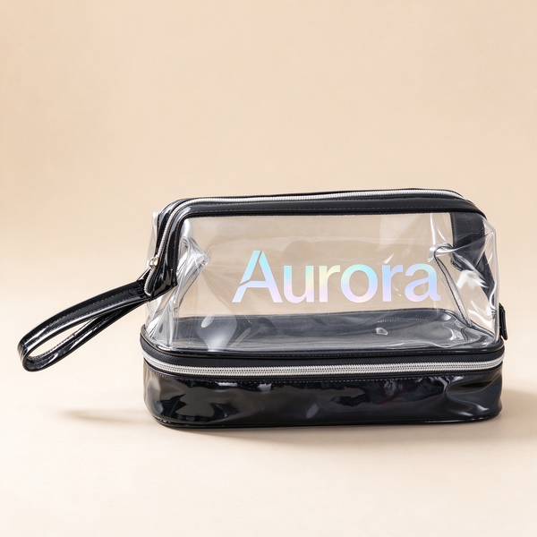 Laser Holographic Two-Layer Toiletry Bag