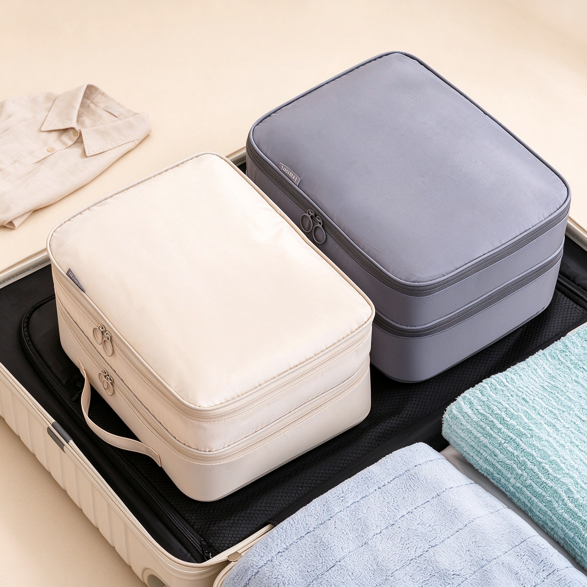 Three-Compartment Shoe Bag