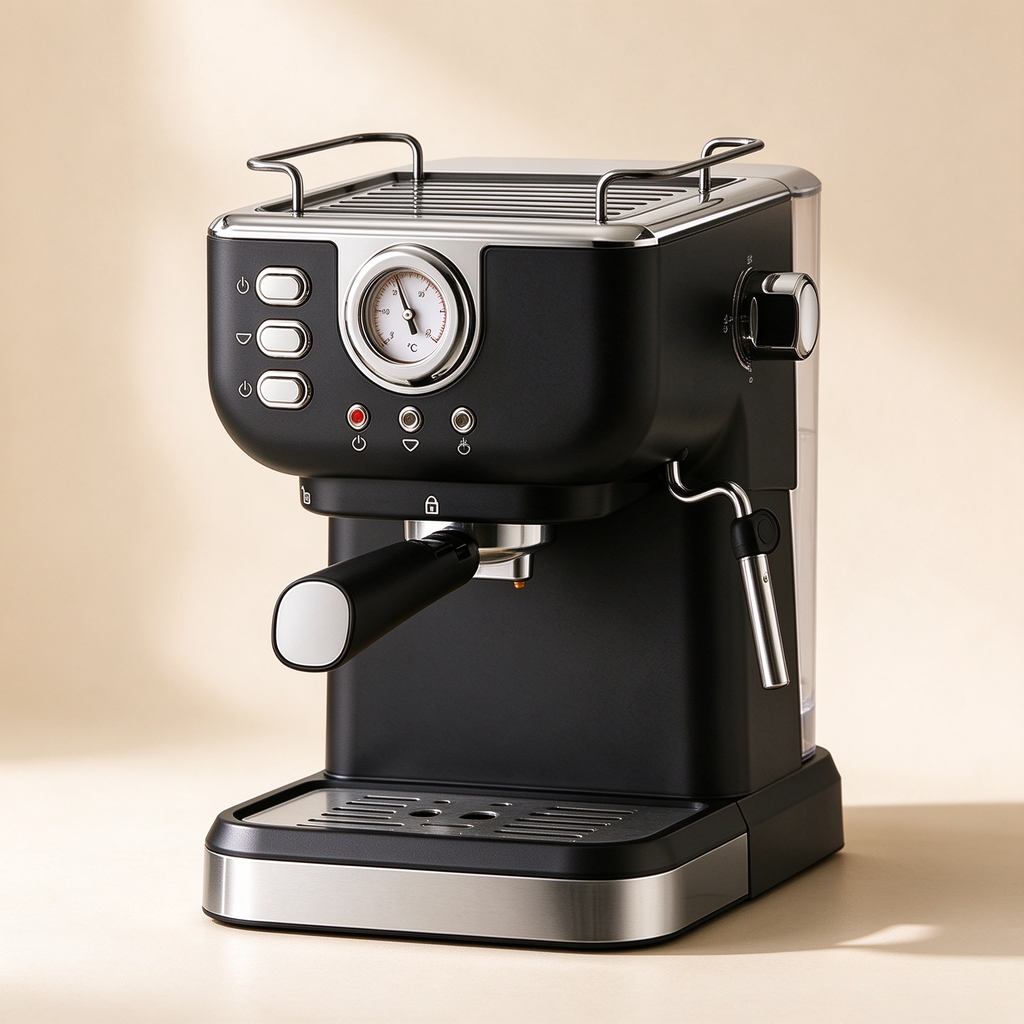 Semi‑Automatic Espresso Coffee Machine, Home & Office Use, High‑Pressure Extraction, Compatible with Coffee Capsules, Built‑in Steam Wand for Milk Frothing, Cross‑border Wholesale