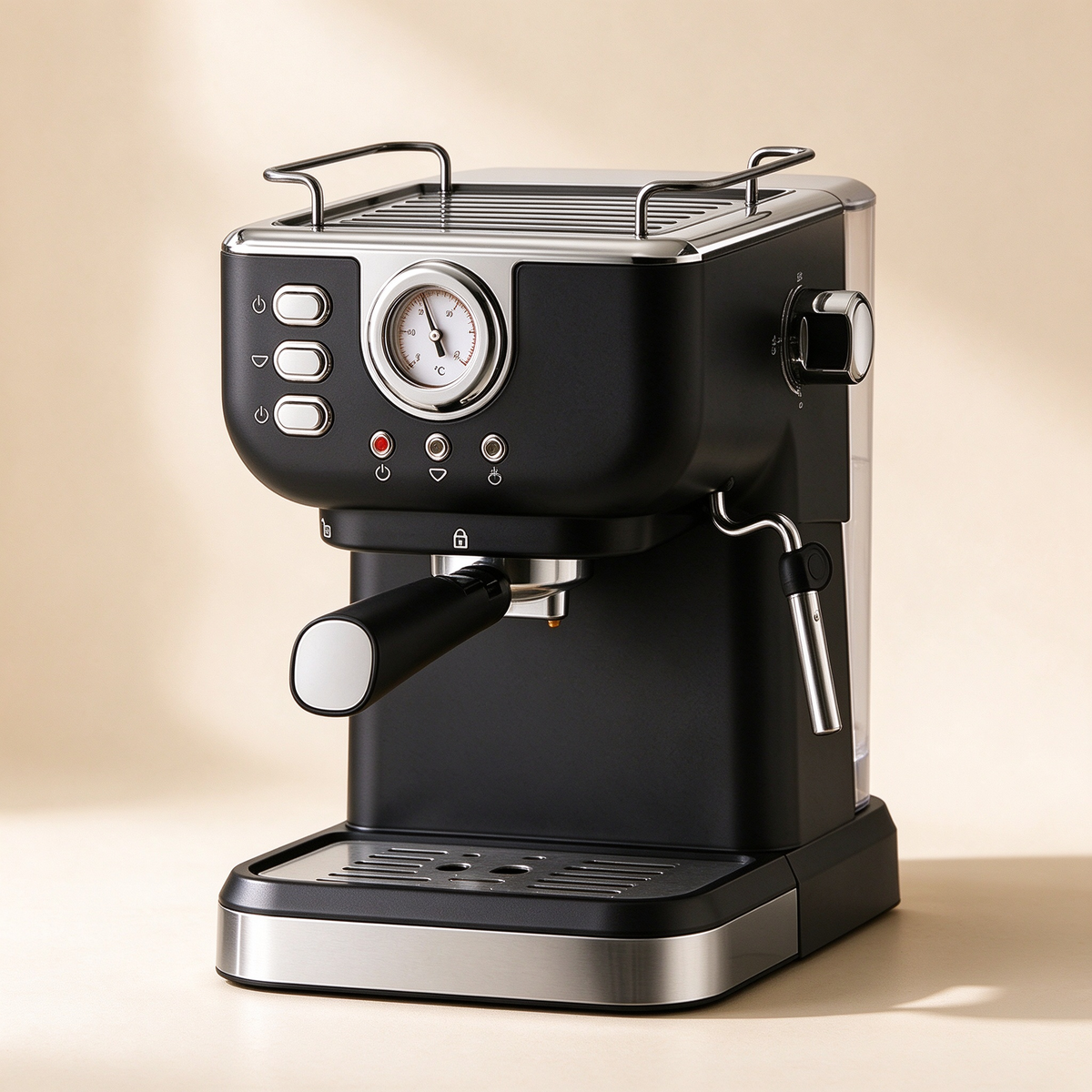 Semi‑Automatic Espresso Coffee Machine, Home & Office Use, High‑Pressure Extraction, Compatible with Coffee Capsules, Built‑in Steam Wand for Milk Frothing, Cross‑border Wholesale