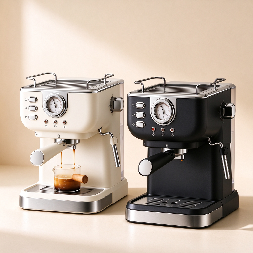 Semi‑Automatic Espresso Coffee Machine, Home & Office Use, High‑Pressure Extraction, Compatible with Coffee Capsules, Built‑in Steam Wand for Milk Frothing, Cross‑border Wholesale