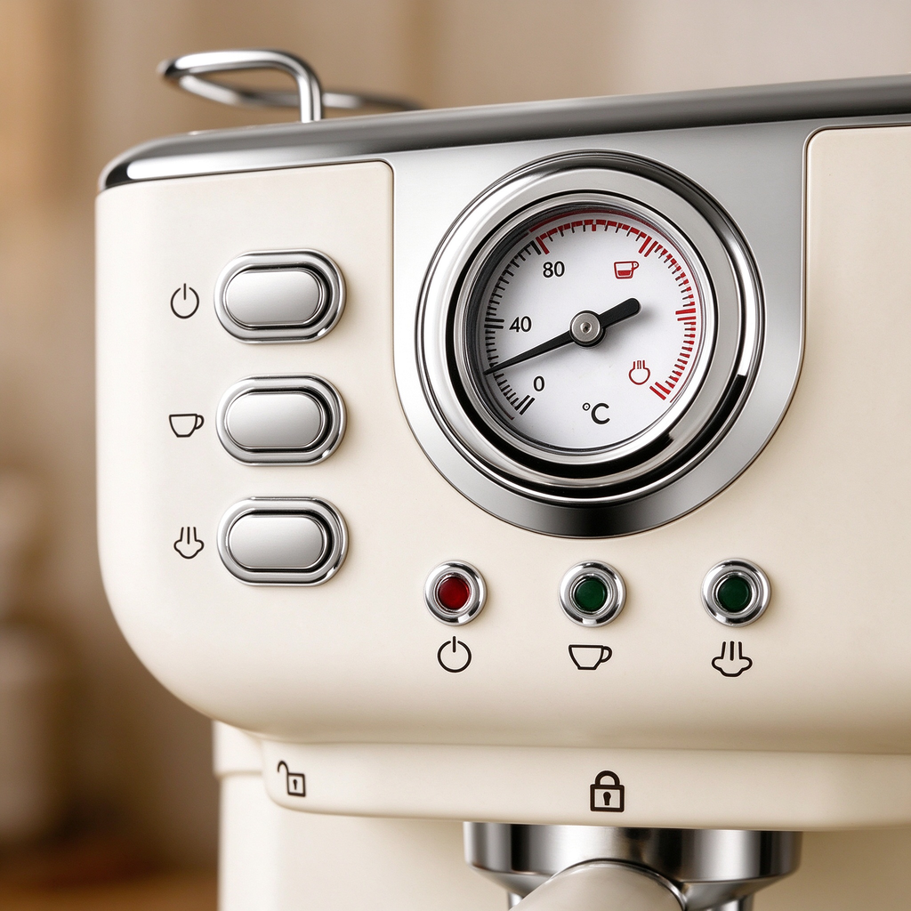 Semi‑Automatic Espresso Coffee Machine, Home & Office Use, High‑Pressure Extraction, Compatible with Coffee Capsules, Built‑in Steam Wand for Milk Frothing, Cross‑border Wholesale