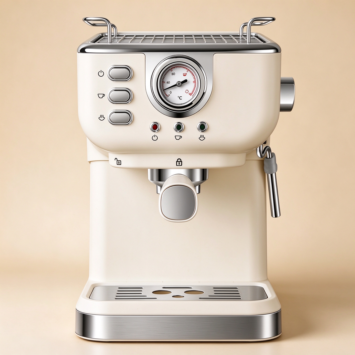 Semi‑Automatic Espresso Coffee Machine, Home & Office Use, High‑Pressure Extraction, Compatible with Coffee Capsules, Built‑in Steam Wand for Milk Frothing, Cross‑border Wholesale