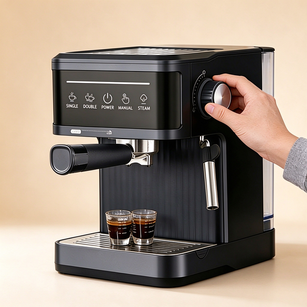 Espresso Machine Italian-style espresso machine, small and semi-automatic for home use20Bar Coffee machine milk frother cross-border