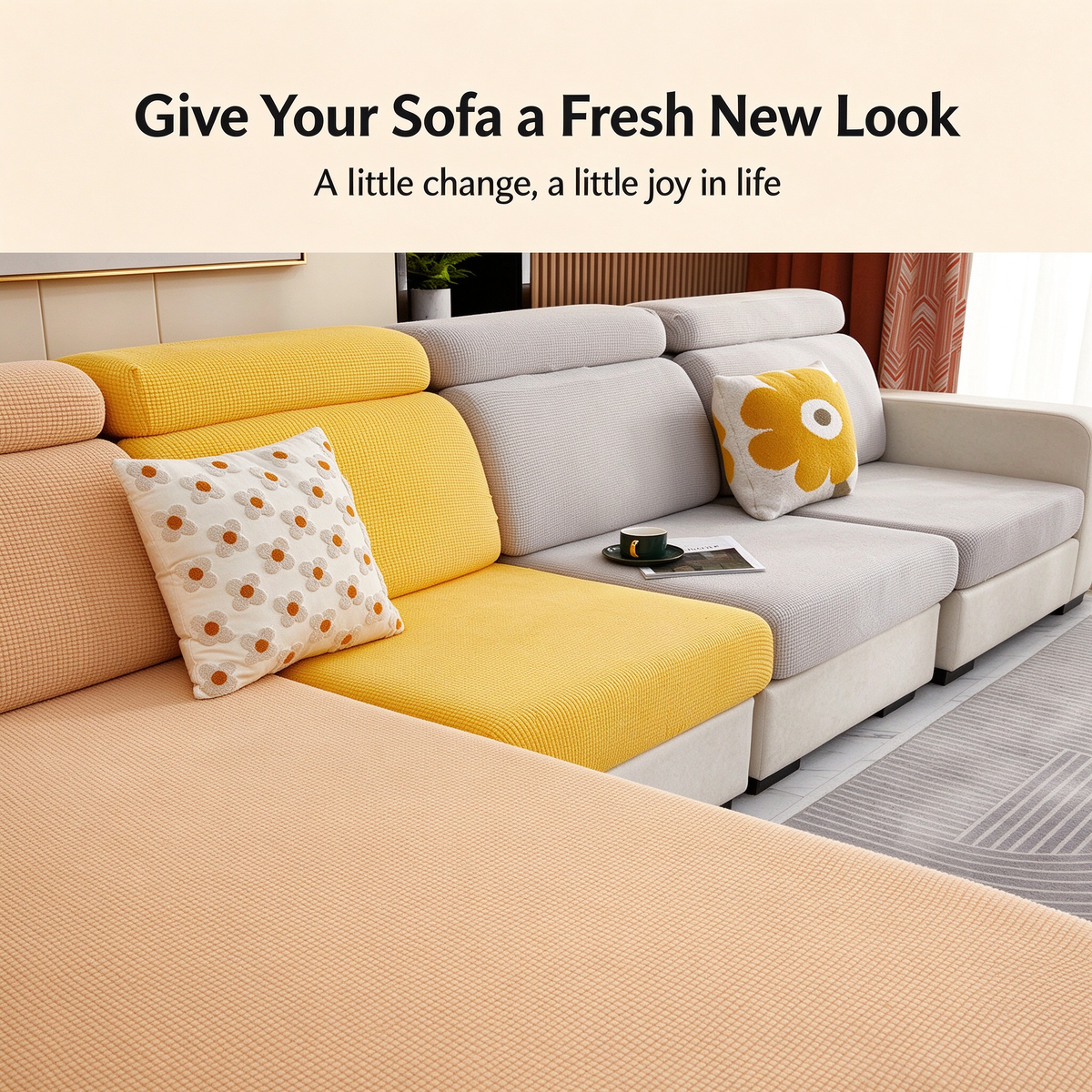 Elastic sofa cover, all-inclusive, universal fit, suitable for all seasons, sofa cover, sofa cushion cover, Nordic style