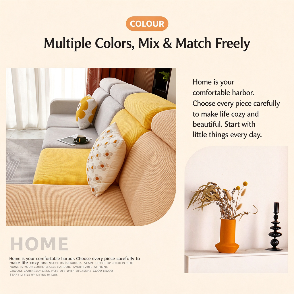 Elastic sofa cover, all-inclusive, universal fit, suitable for all seasons, sofa cover, sofa cushion cover, Nordic style