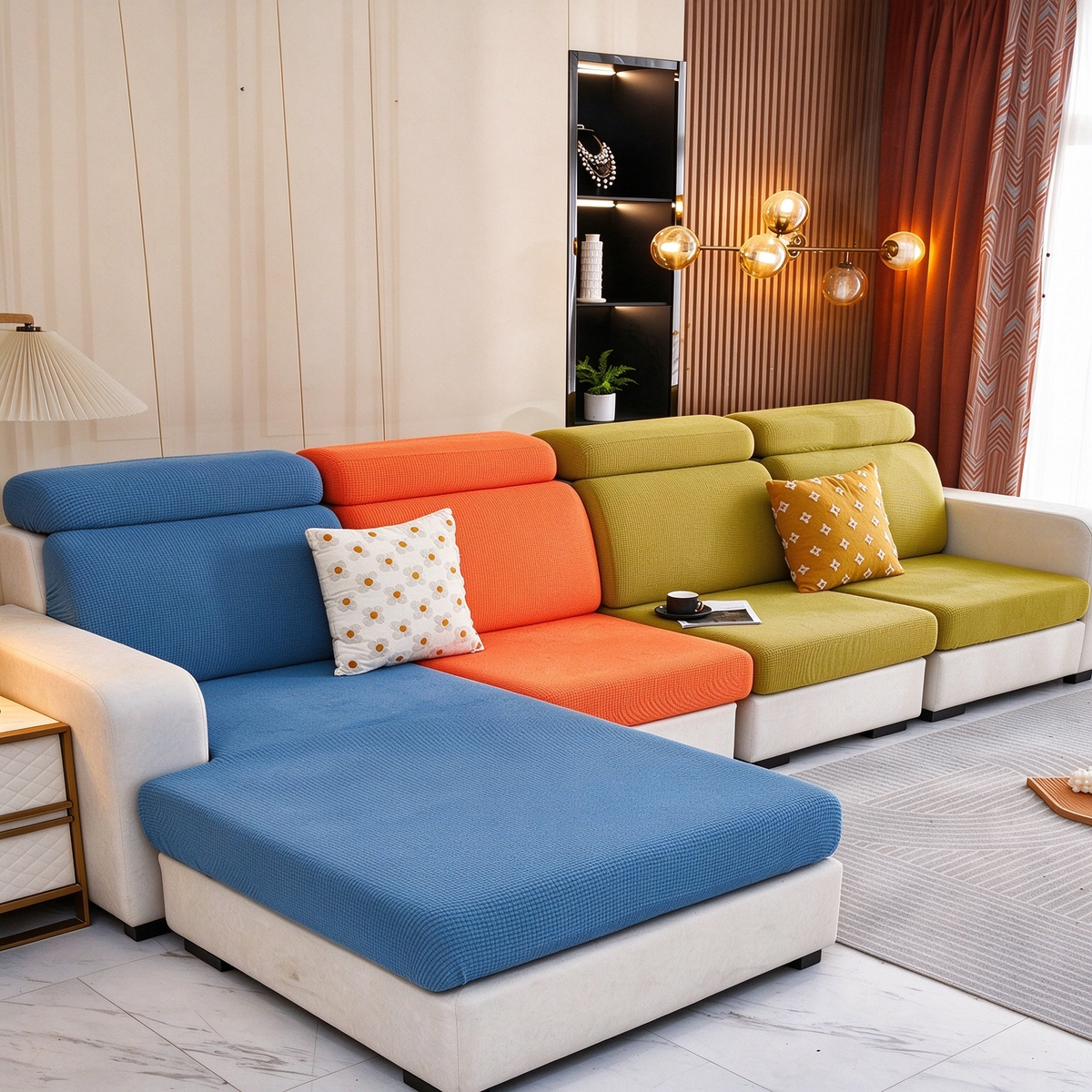 Elastic sofa cover, all-inclusive, universal fit, suitable for all seasons, sofa cover, sofa cushion cover, Nordic style Main image
