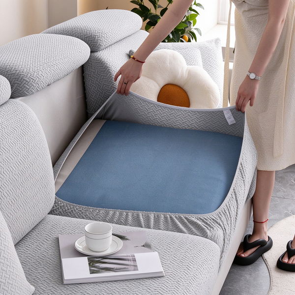 Cat Scratch Resistant Stretch Sofa Slipcover, Universal Full Wrap Couch Cover, No Measurement Needed