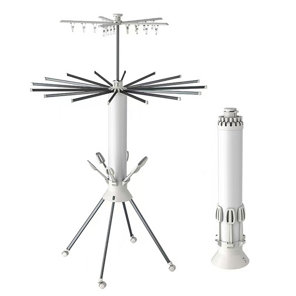 Foldable Rotary Clothes Drying Rack - Carbon Steel