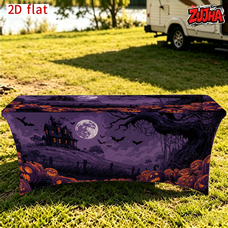 1pc Elastic 2D Flat Full Wrap Rectangular Table Cover