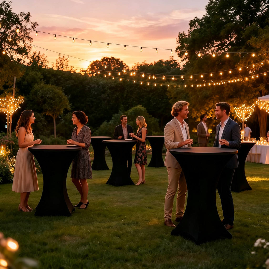 Round Elastic Cocktail Table Cover