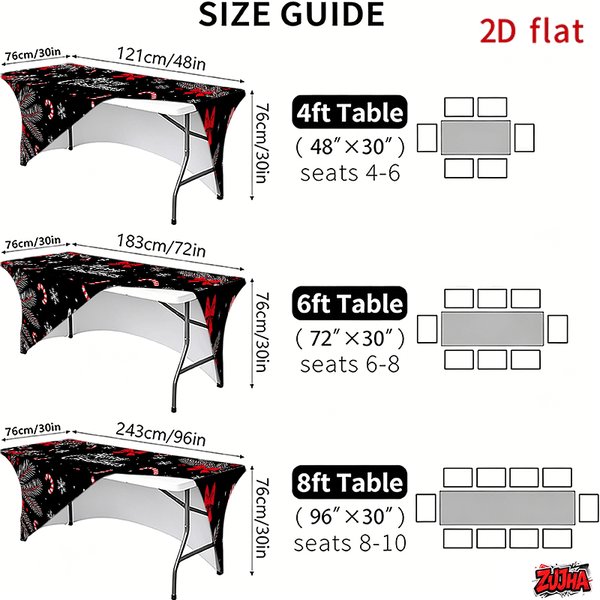 Black Red Ribbon Bow Candy Cane Christmas table cover