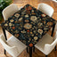 Square Print Table Cover with Elastic Edge