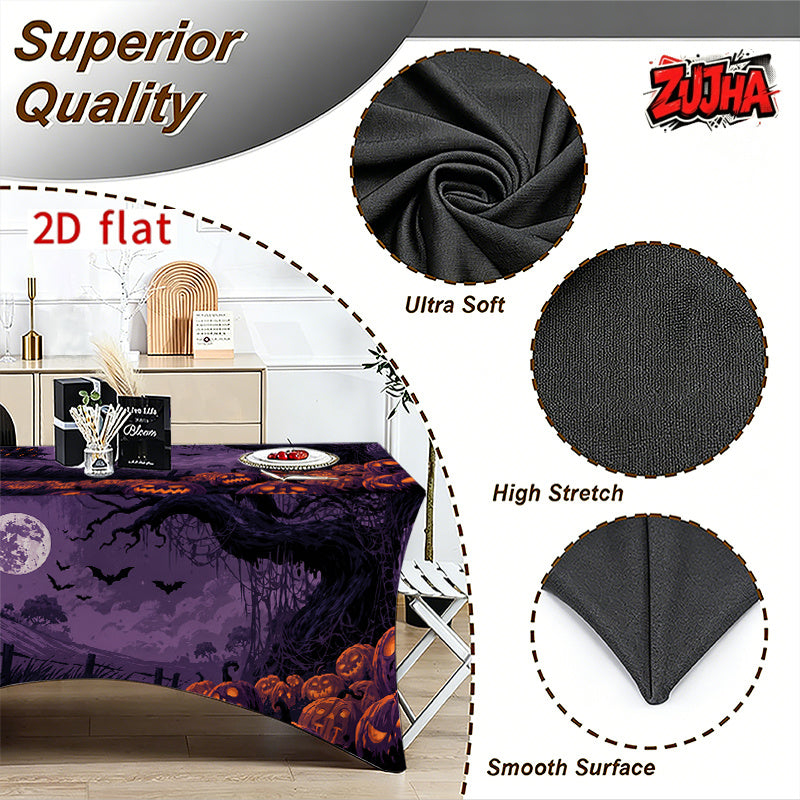 1pc Elastic 2D Flat Full Wrap Rectangular Table Cover