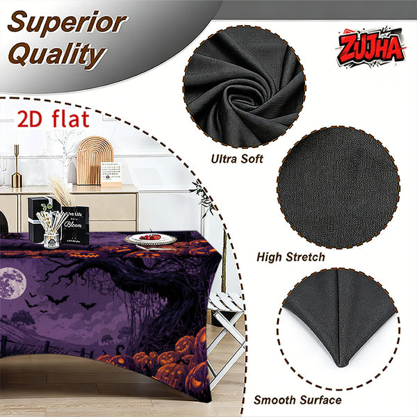1pc Elastic 2D Flat Full Wrap Rectangular Table Cover