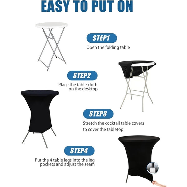 Round Elastic Cocktail Table Cover