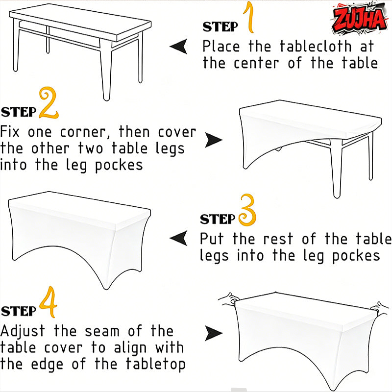 1pc Elastic 2D Flat Full Wrap Rectangular Table Cover