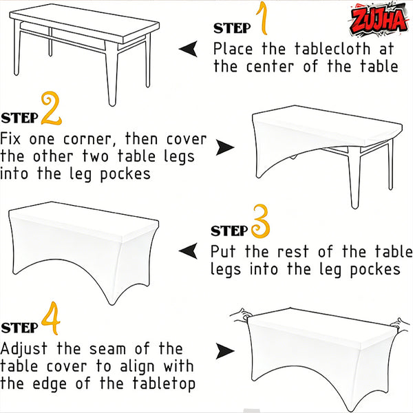 1pc Elastic 2D Flat Full Wrap Rectangular Table Cover