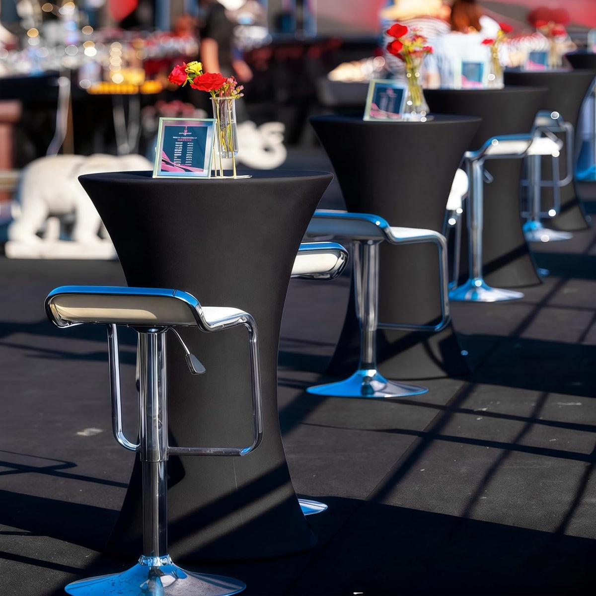 Round Elastic Cocktail Table Cover