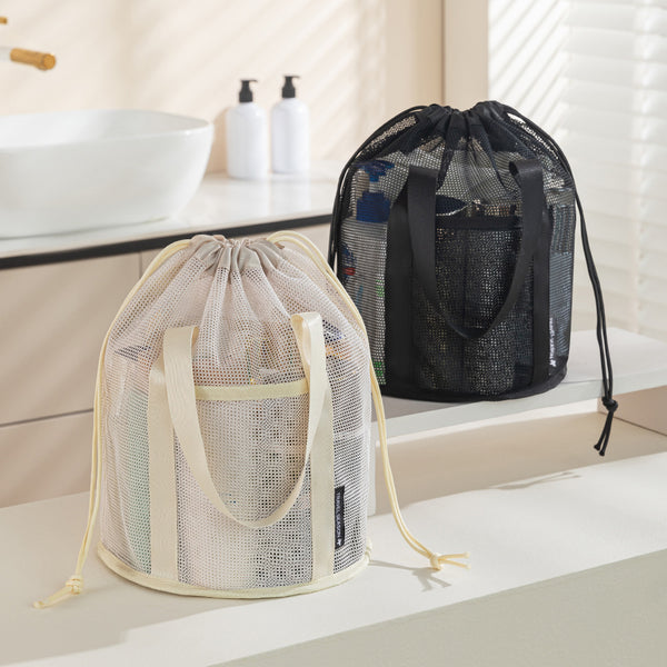 Drawstring Mesh Beach Bag