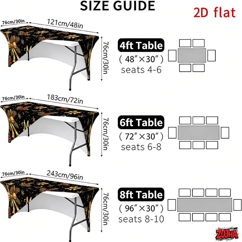 Black Gold Ribbon Bow Candy Cane Christmas table cover