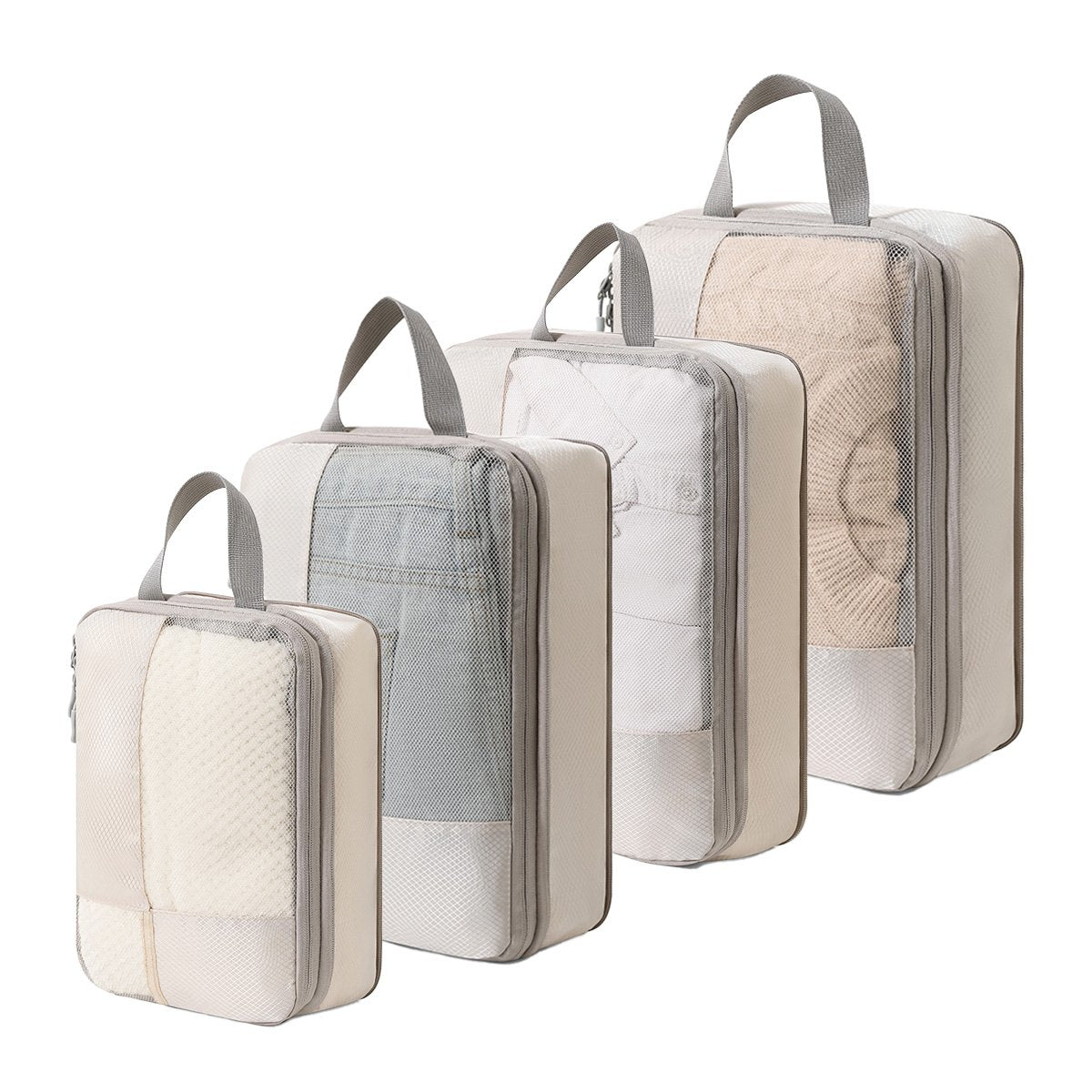 Mesh Panel Compression Packing Organizer, 4-Piece Set