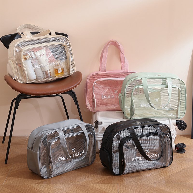 Transparent Mesh Two-Layer Swim Bag Main image