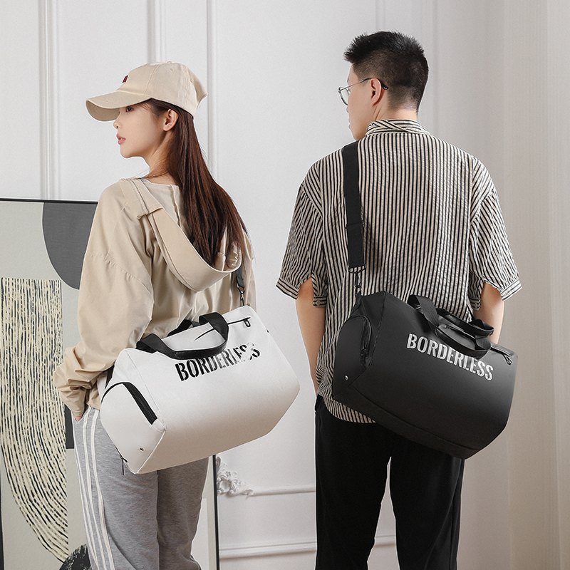 Letter-Print Sports Gym Bag