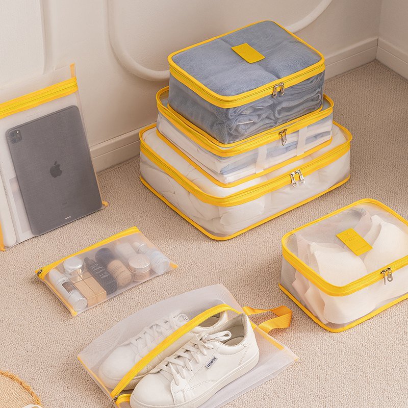 Nylon Mesh-View 7-Piece Packing Organizer Set