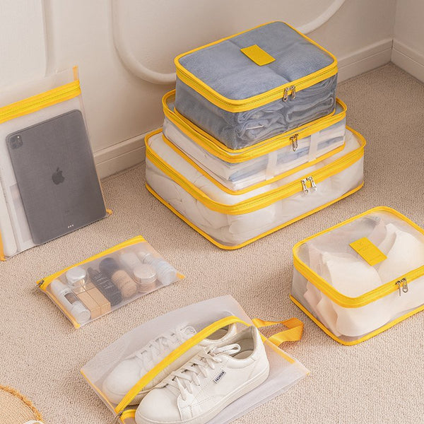 Nylon Mesh-View 7-Piece Packing Organizer Set