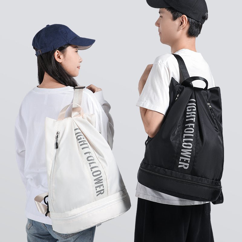 Letter-Print Gym Backpack