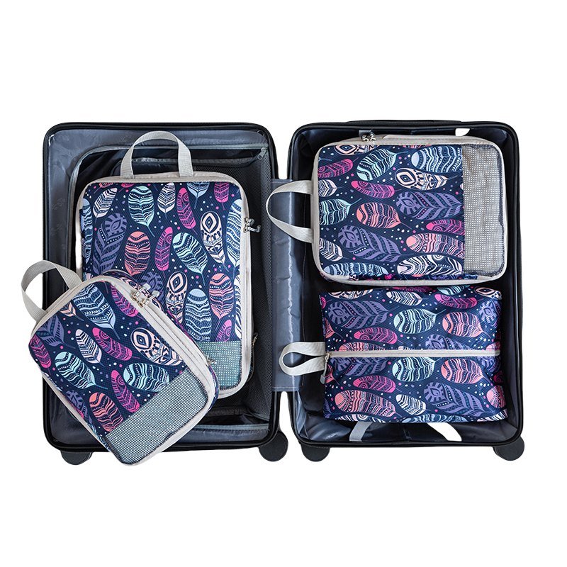 Printed Compression Packing Organizer, 4-Piece Set