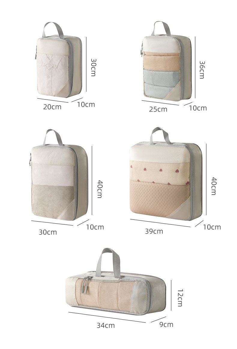 Mesh Compression Packing Organizer, 5-Piece Set